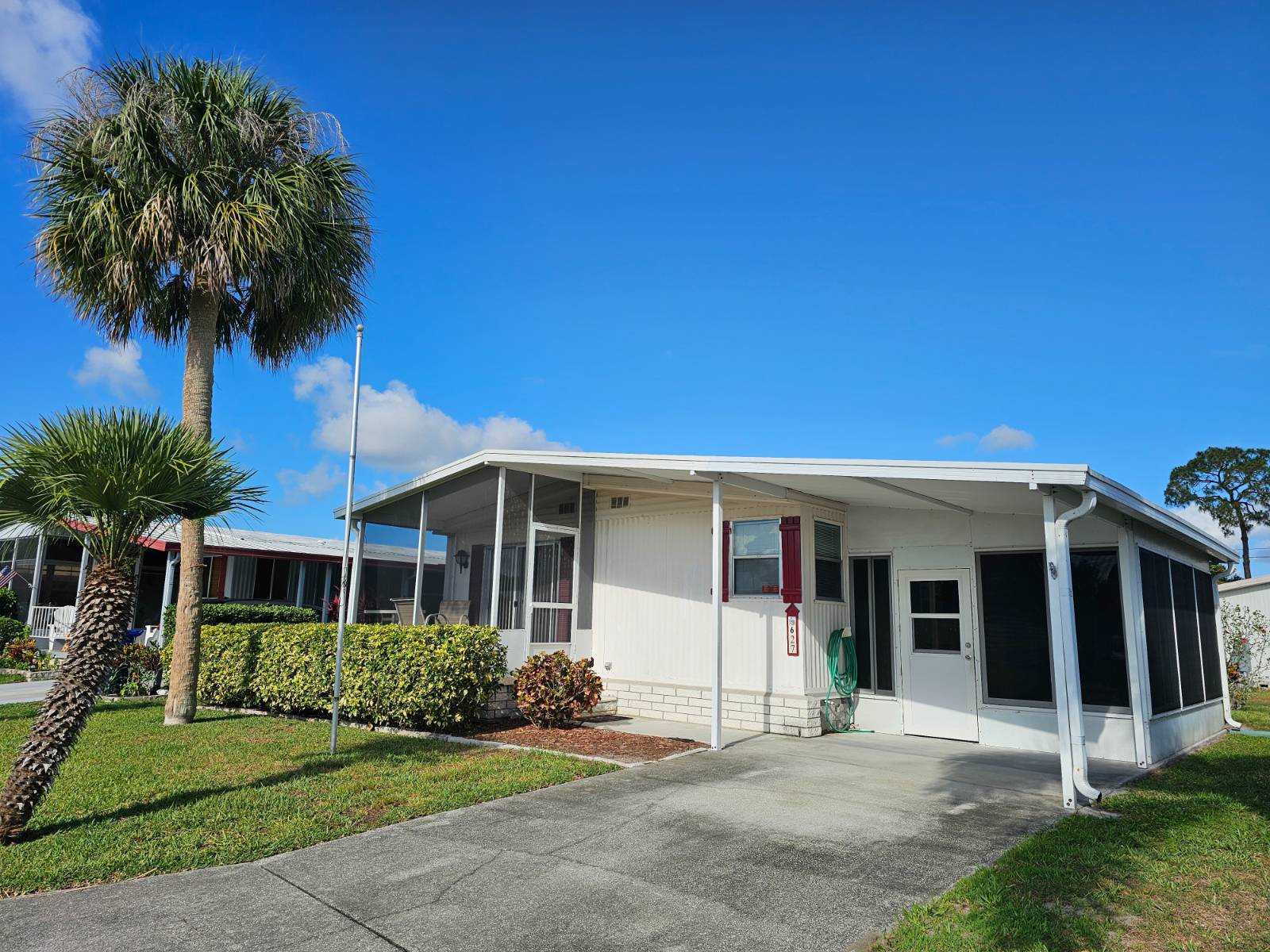 Discover the essence of Florida living in this meticulously cared-for 1982-built 2-bedroom, 2-bathroom home situated within the desirable 55+ community of Countryside in Vero Beach. Spanning 864 square feet, this residence is MOVE-in READY, requiring only your personal touches to transform it into your dream abode.    Recently renovated in 2024, updates include a new roof, A/C, and flooring, ensuring modern comfort and style. Step into relaxation within the screened lanai or Florida room, offering additional living space to enjoy the Florida lifestyle to the fullest.    Experience resort-style amenities right at your doorstep, including a sparkling pool, clubhouse, workout room, craft room, billiards, jacuzzi, and a serene fire pit by the lake. Sports enthusiasts will relish the daily opportunities for pickleball and bocce on the community's courts, while an abundance of social activities ensures a vibrant community atmosphere.    Just minutes away from downtown and the breathtaking beaches of Vero Beach, Countryside presents an unparalleled lifestyle blending convenience with tranquility. Embrace the vibrant ambiance of Florida living - schedule your appointment today with our dedicated listing agent and seize the opportunity to immerse yourself in the Beach Vibe Lifestyle.