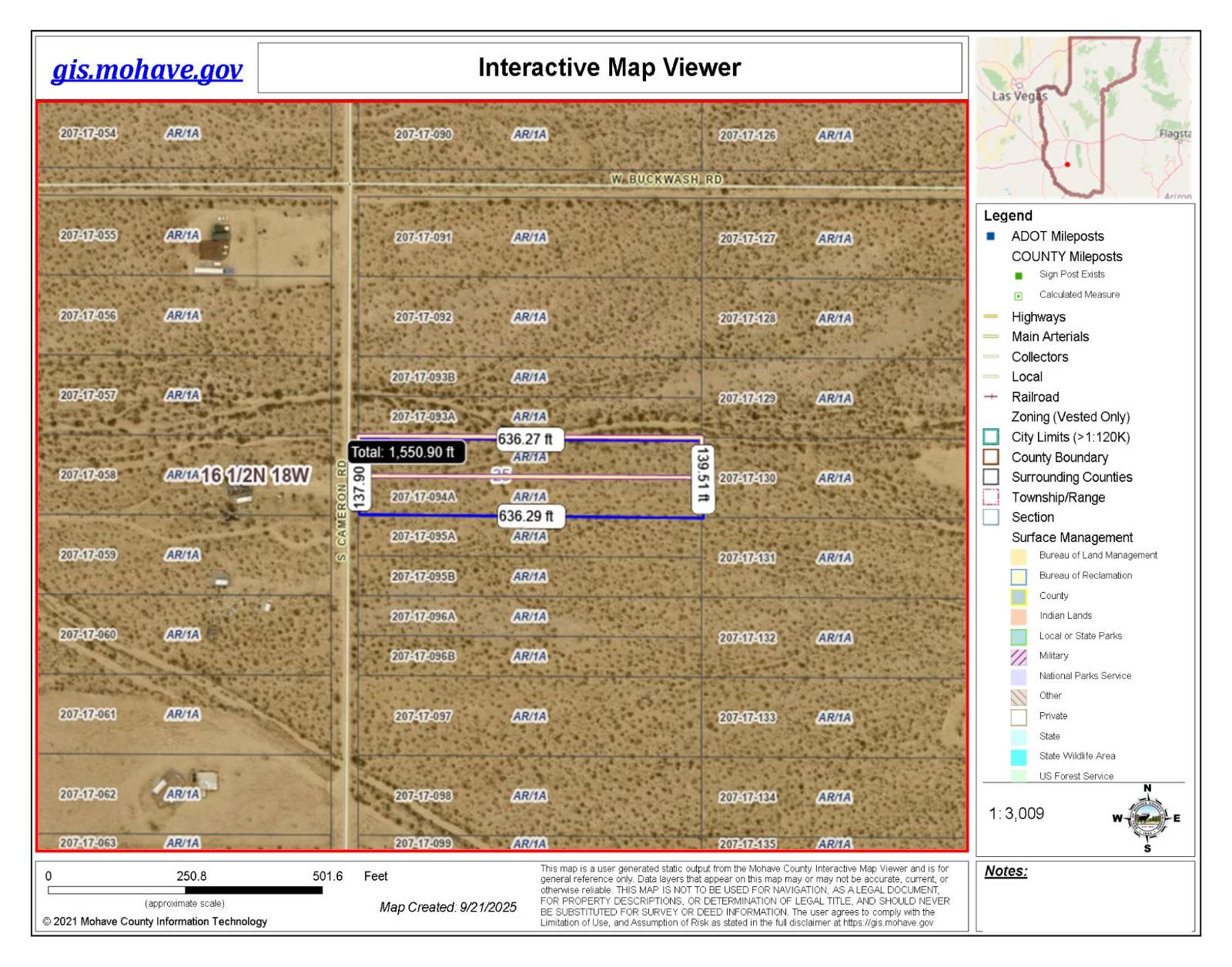 Photo 3 of 3 of land for sale at 000XX Cameron Rd, Yucca, AZ 86438