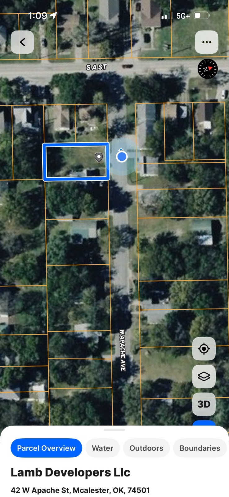Photo 1 of 3 of land for sale at 42 W Apache, Mcalester, OK 74501