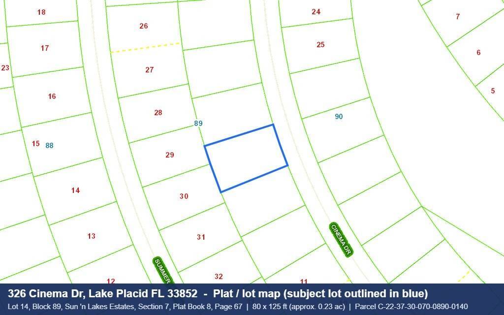 Photo 3 of 4 of land for sale at 326 Cinema Dr, Lake Placid, FL 33852